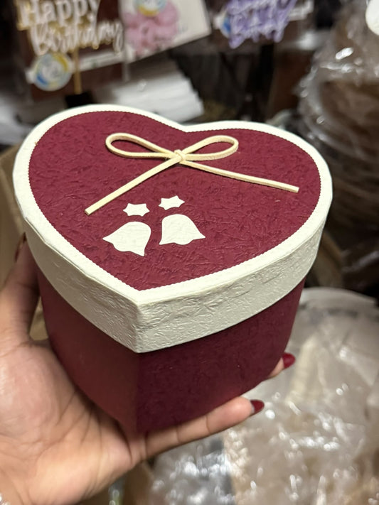 Heart Shape Gift Box - 5 x 5 inch (Assorted Colours)