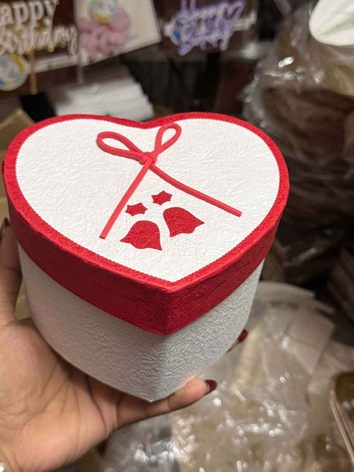 Heart Shape Gift Box - 5 x 5 inch (Assorted Colours)
