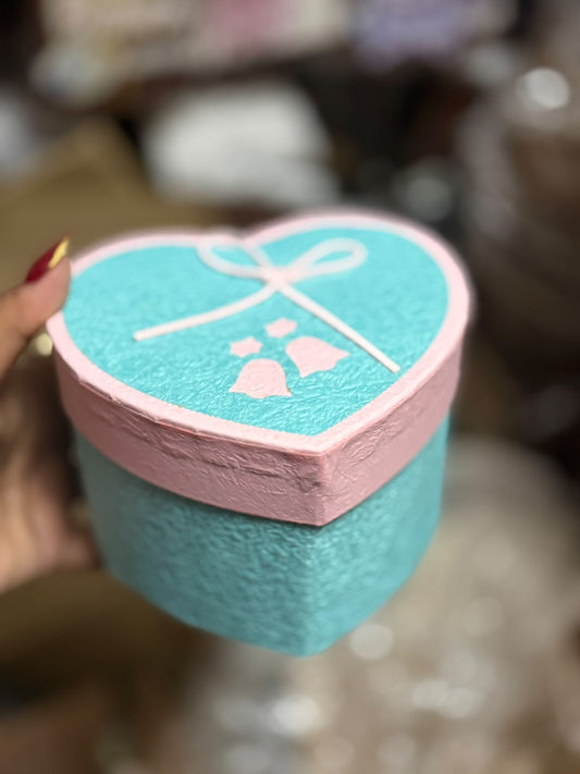 Heart Shape Gift Box - 5 x 5 inch (Assorted Colours)