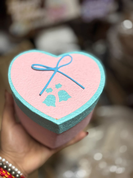 Heart Shape Gift Box - 5 x 5 inch (Assorted Colours)
