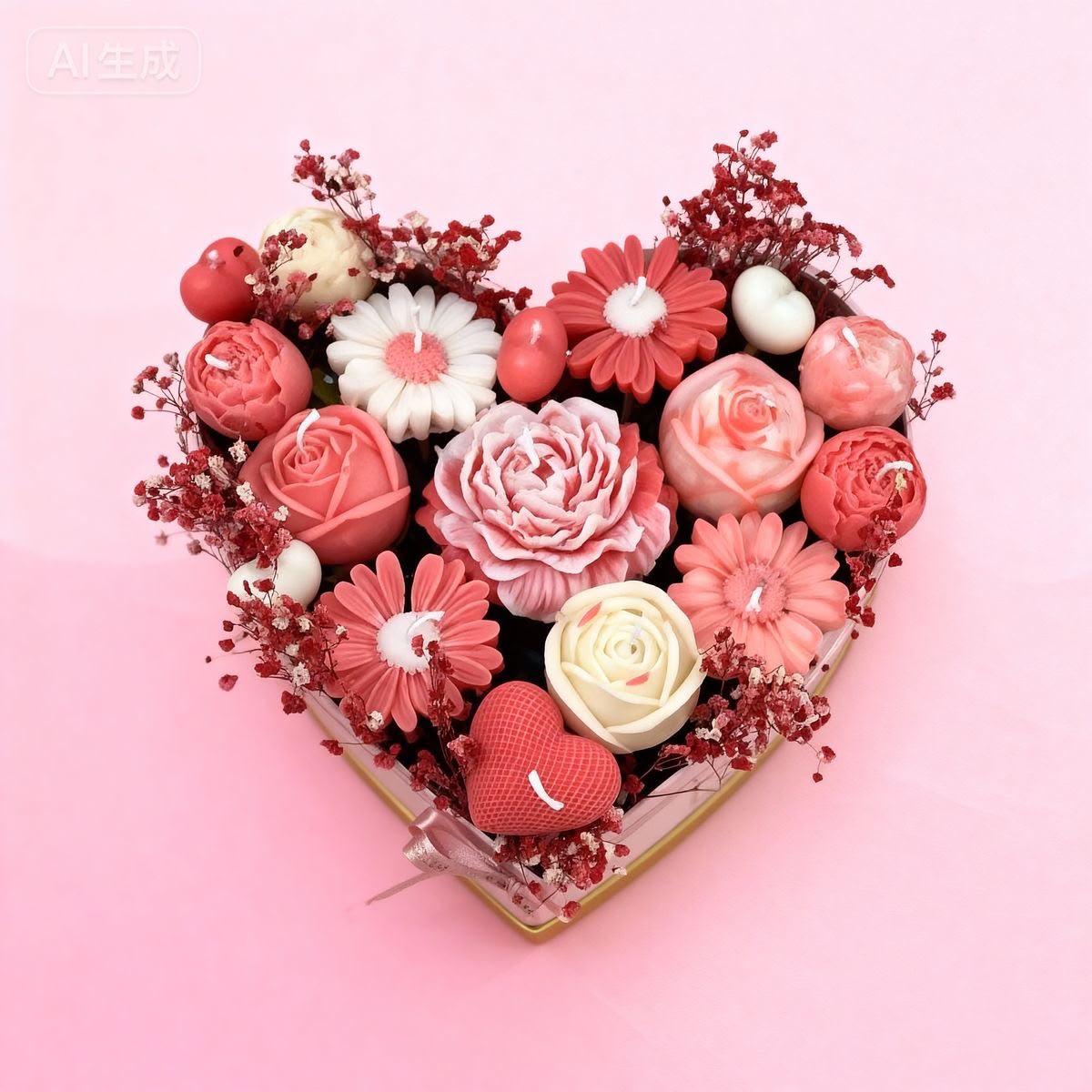 Heart Shape Gift Box - 5 x 5 inch (Assorted Colours)