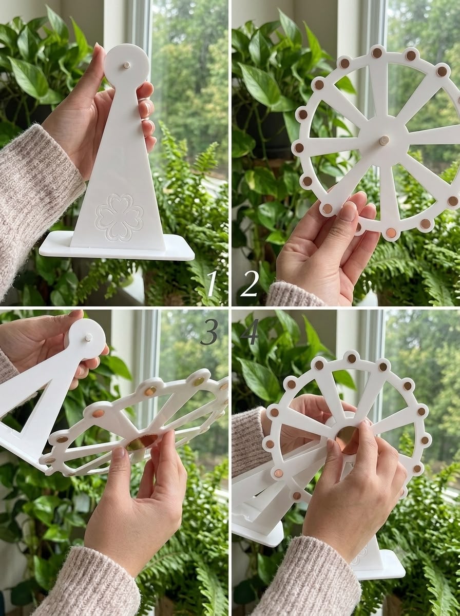 Decorative Ferris Wheel Display Stand - Rotating Wheel for Cake, Party and Home Decor