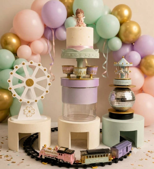 Decorative Ferris Wheel Display Stand - Rotating Wheel for Cake, Party and Home Decor