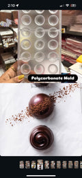 Round Swirl Polycarbonate Chocolate Mould - Dome Bonbon 1.25 inch