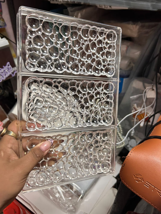 Bubbly Chocolate Bar Polycarbonate Mould - 3 Cavity Bubble Texture