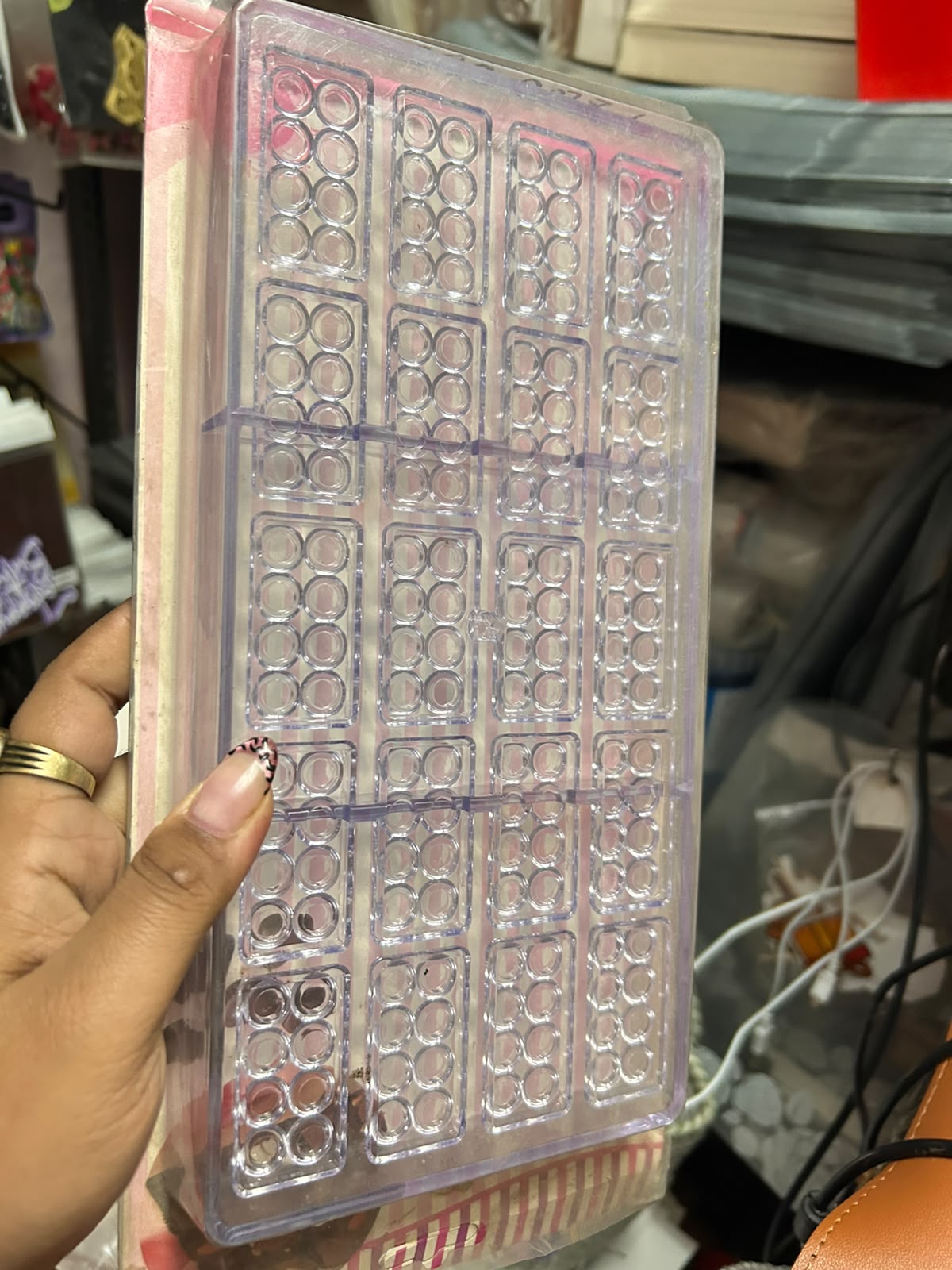 Building Block Polycarbonate Chocolate Mould - 24 Cavity Brick 48 x 25 mm