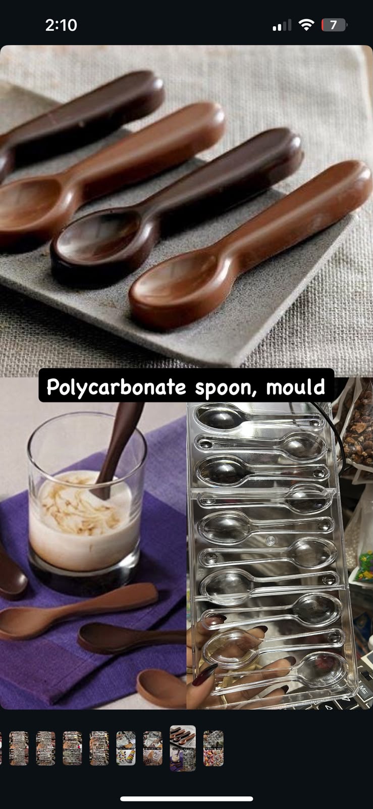 Spoon Shape Polycarbonate Chocolate Mould - Edible Chocolate Spoon Mould