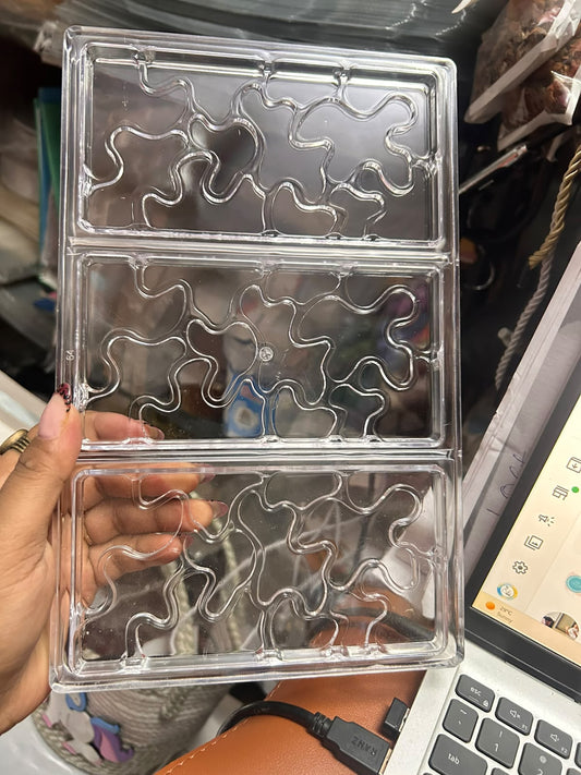 Camouflage Pattern Chocolate Bar Polycarbonate Mould - 3 Cavity