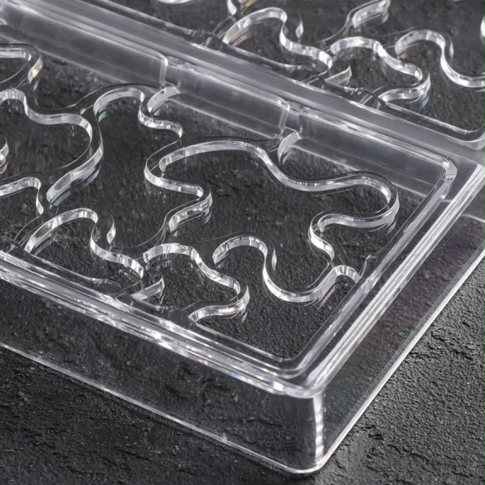 Camouflage Pattern Chocolate Bar Polycarbonate Mould - 3 Cavity