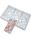 Chocolate Bar Polycarbonate Mould - 3 Cavity Broken Glass Design