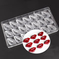 Lips Shape Polycarbonate Chocolate Mould - 21 Cavity Kiss Lips Bonbon
