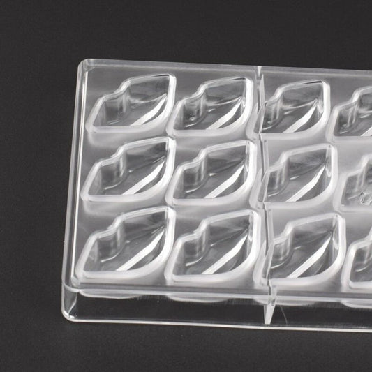 Lips Shape Polycarbonate Chocolate Mould - 21 Cavity Kiss Lips Bonbon