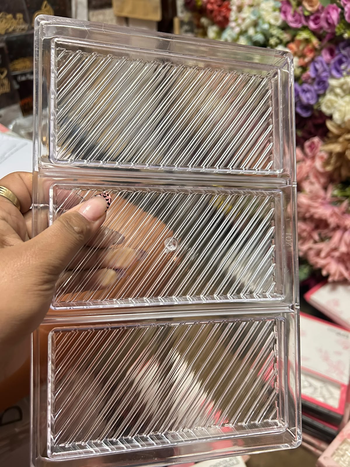 Deep Chocolate Bar Polycarbonate Mould - 3 Cavity Diagonal Stripe Design