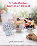 Alphabet and Number Plunger Cutters 36 Pieces - A to Z Letters and 0-9 Fondant Cookie Cutters