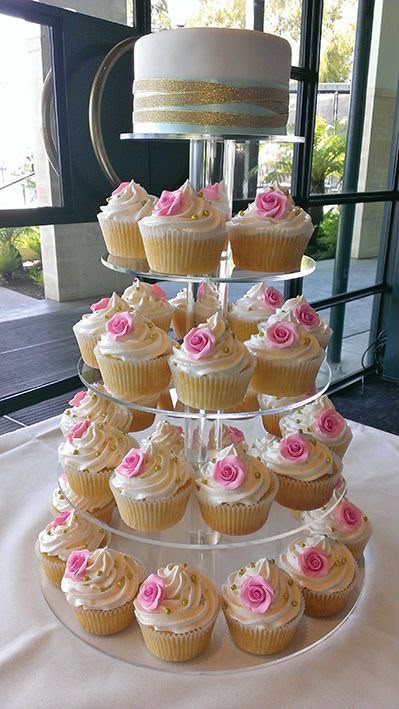 Tier Round Acrylic Cupcake Stand-Cake Stand-Dessert Stand, Cupcake Tower 5RFs (5 Tier with Base)