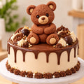 Deep Texture 2D Sitting Teddy Bear Silicone Mould - 7 x 4.5 x 2.5 cm
