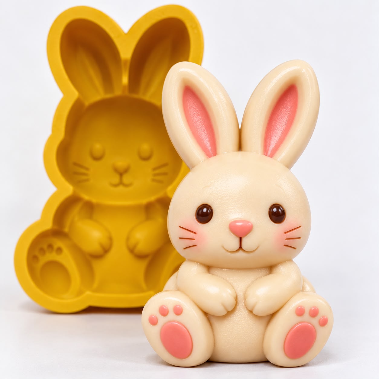 Sitting Bunny Rabbit Silicone Mould - 7 x 3.5 x 2.5 cm for Chocolate, Resin and Candle