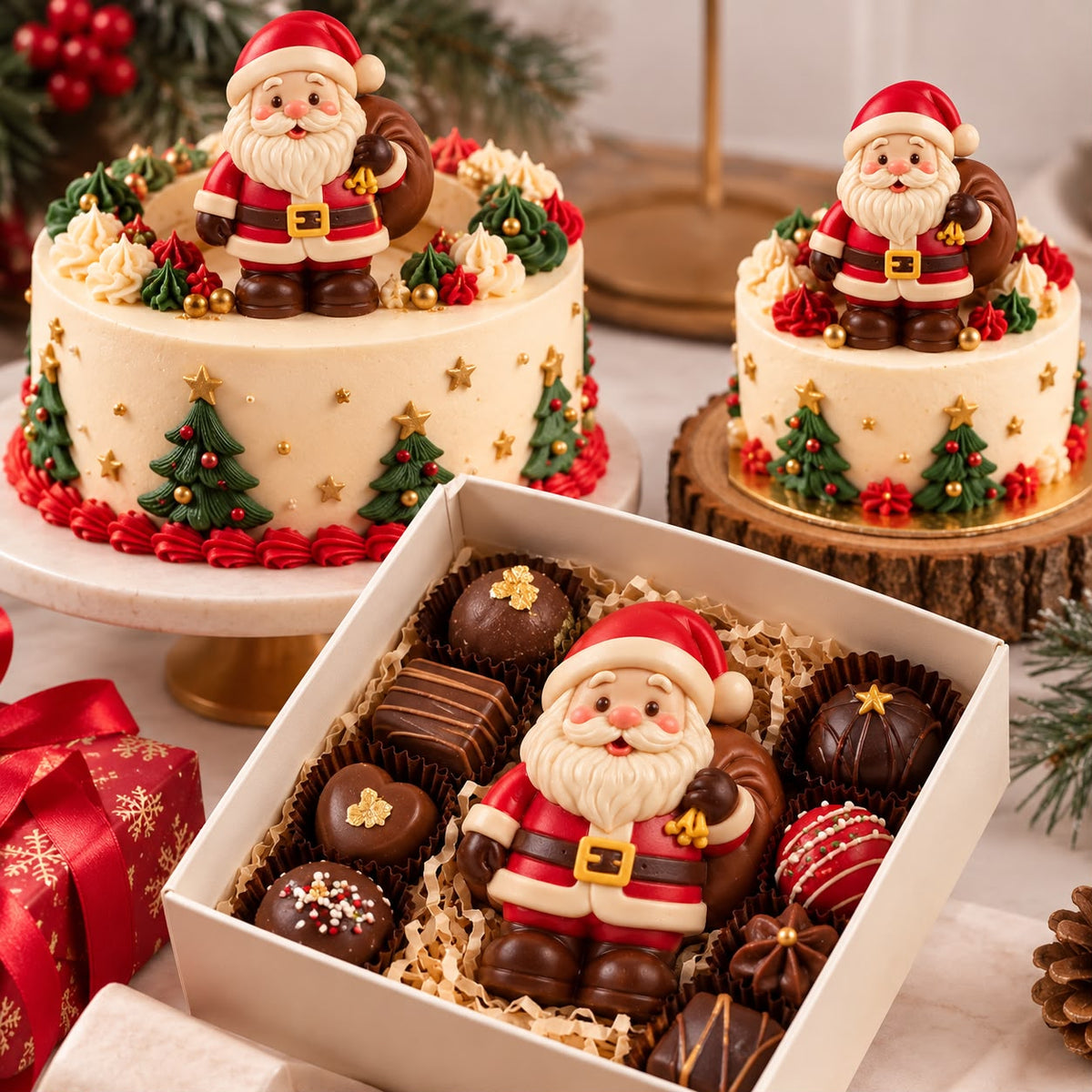 Santa Claus Silicone Mould - 8 x 6 x 2.5 cm for Christmas Cake, Chocolate, Candle and Resin