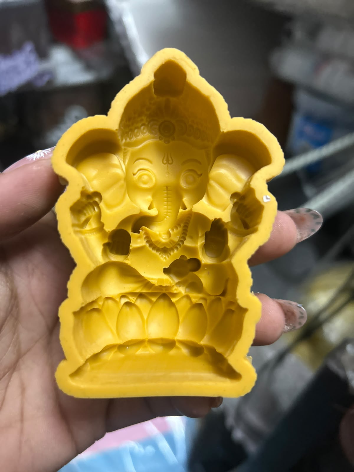 Lakshmi Ganesh Mini Murti Silicone Mould Combo - 9 x 5 x 3 cm for Resin, Candle and DIY Idol