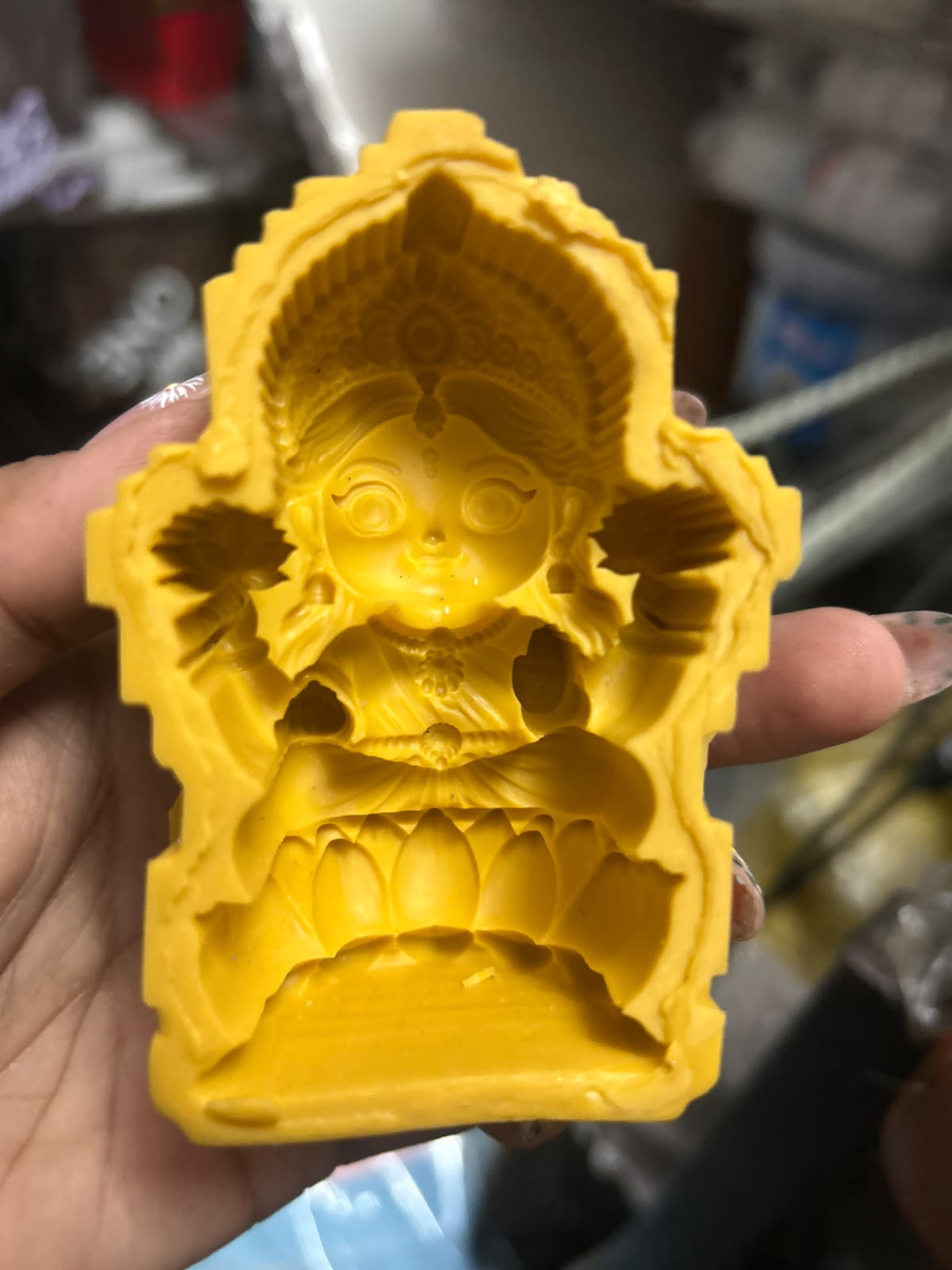 Lakshmi Ganesh Mini Murti Silicone Mould Combo - 9 x 5 x 3 cm for Resin, Candle and DIY Idol