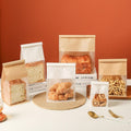 Bread Pouch with Clear Window and Tin Tie - Paper Bakery Bags Pack of 10 (5 Sizes)