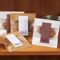 Single Cookie Pouch 4 x 4 inch - Kraft Window Pouch with Inner Lamination, Heat Sealable