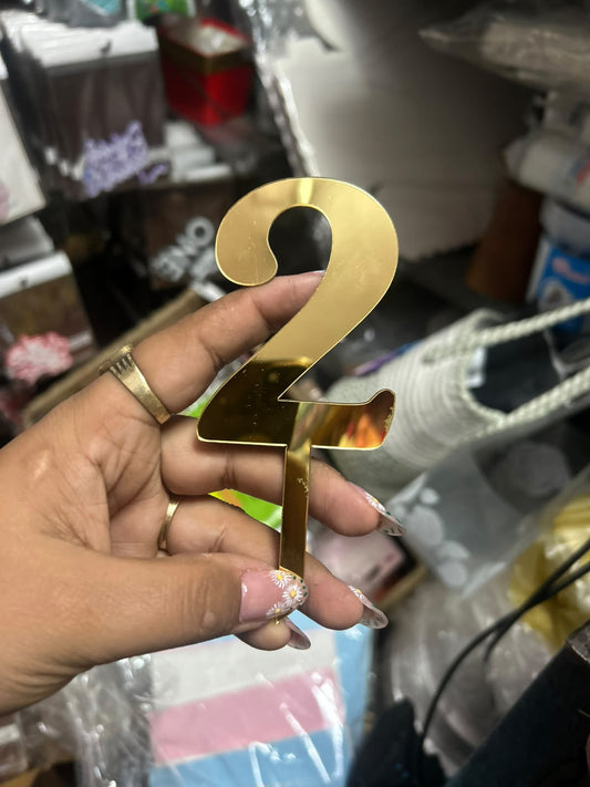 Golden Number Topper Combo of 10 topper 0-9