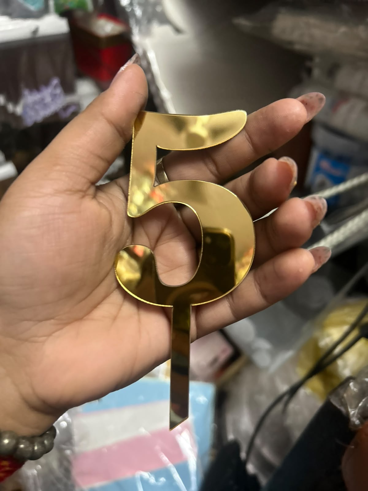 Golden Number Topper Combo of 10 topper 0-9