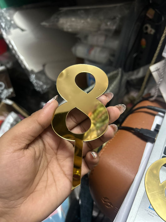 Golden Number Topper Combo of 10 topper 0-9