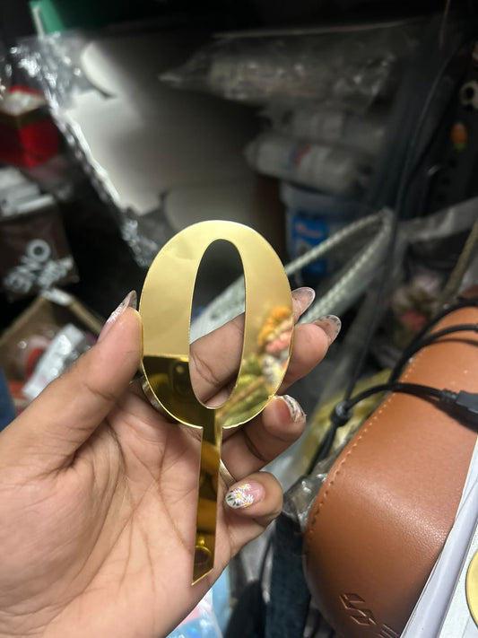 Golden Number Topper Combo of 10 topper 0-9