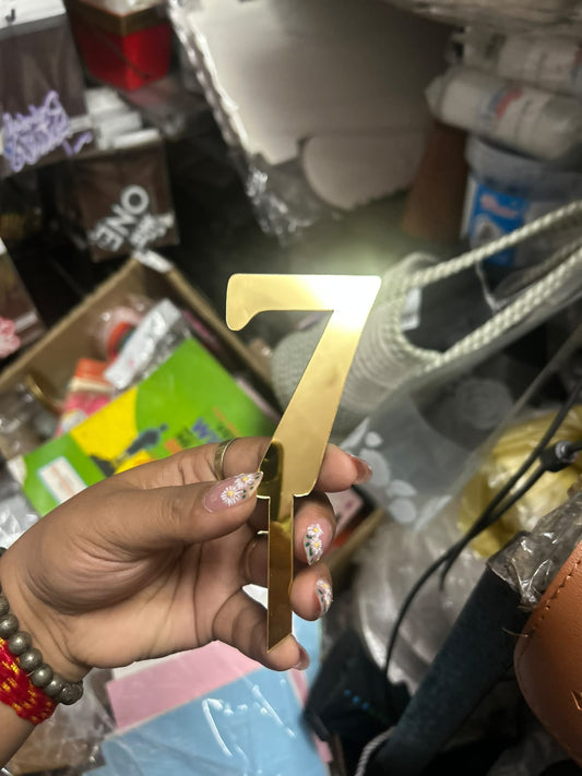 Golden Number Topper Combo of 10 topper 0-9