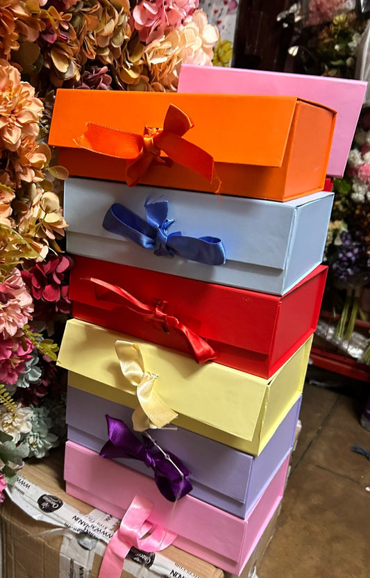 Premium Foldable Magnetic Ribbon Gift Boxes – Festive Edition