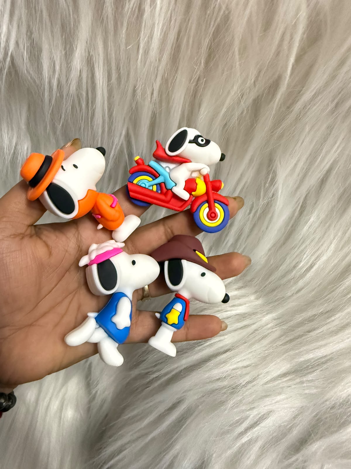 Snoopy Theme Cake Topper Toys - Silicone Figurines Set for Kids Birthday Cake