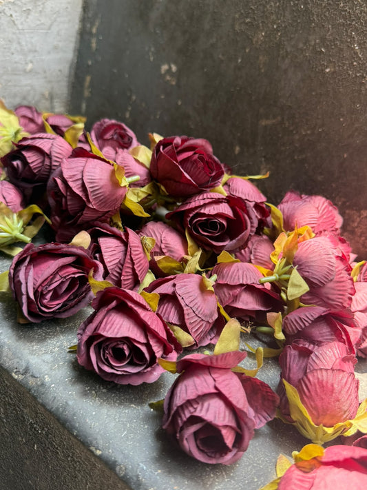 Medium Artificial Rose Heads for Cake Decoration - 3.5 cm Fabric Roses