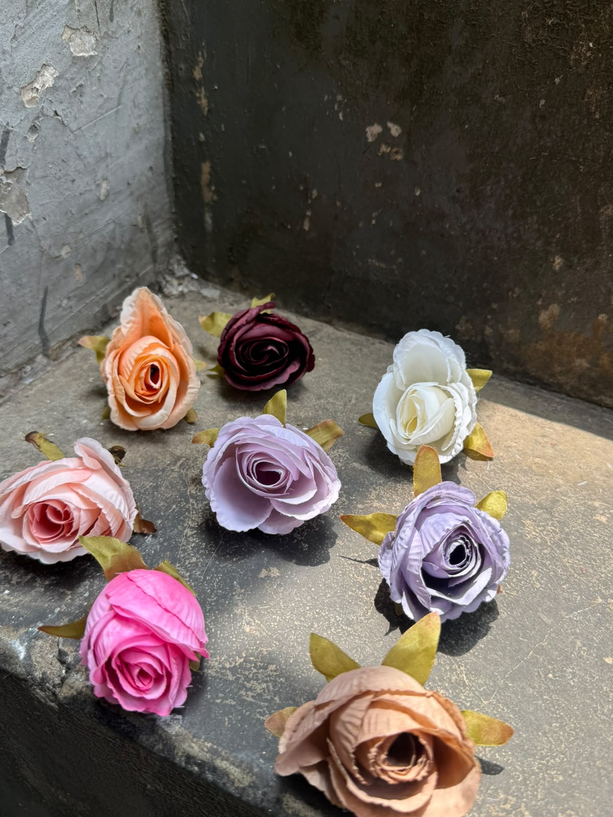 Medium Artificial Rose Heads for Cake Decoration - 3.5 cm Fabric Roses